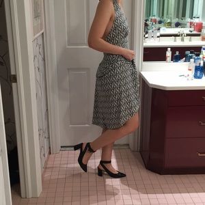 RETRO VIBES RUCHED HALTER LO CUT DRESS